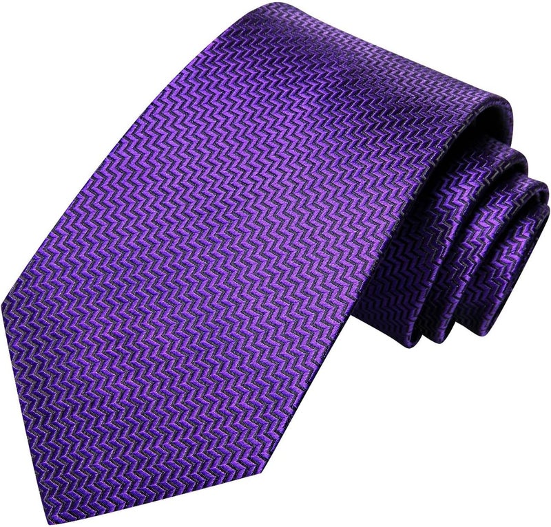 Dubulle Mens Paisley Striped Tie and Handkerchief Cufflinks Tie Set for Men Wedding Business Formal - Image 3